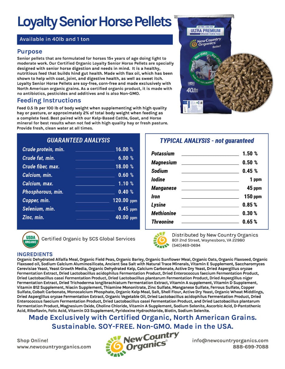 Loyalty Senior Horse Pellets