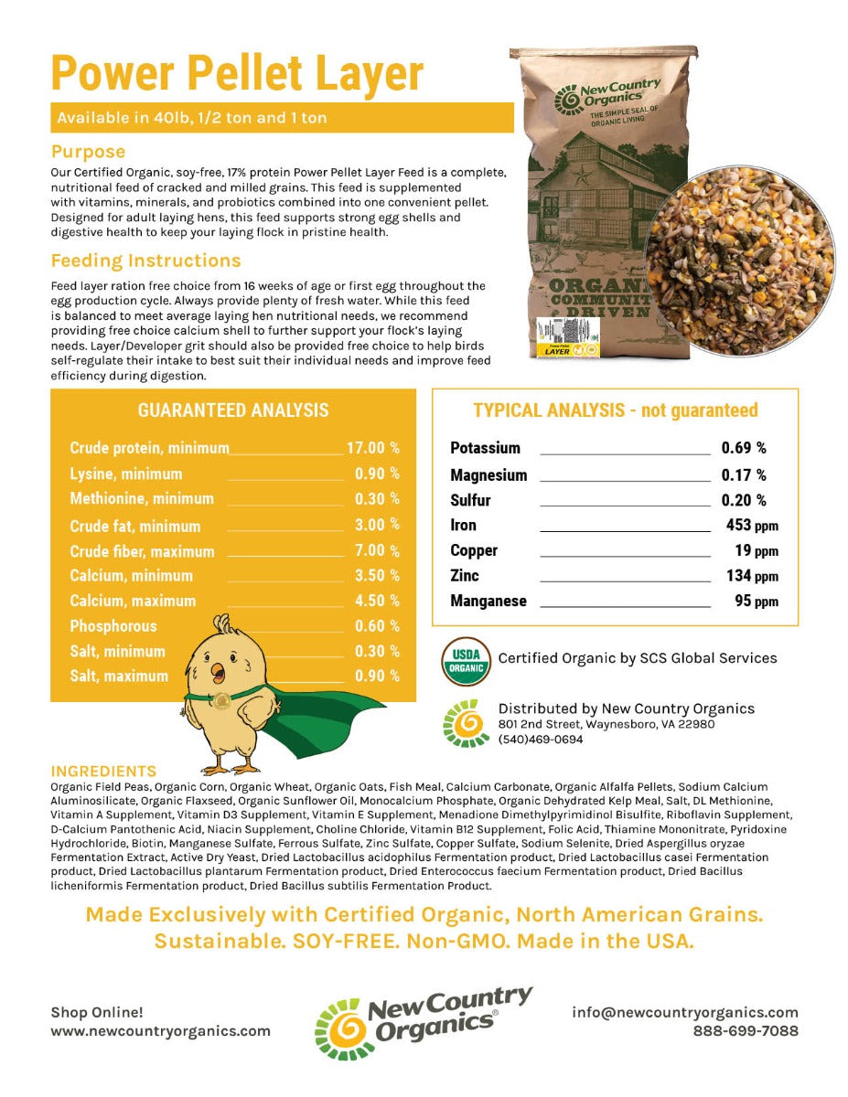 Layer Feed with Power Pellets